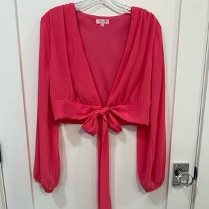 Hot Pink Pink Lily Flowy Top